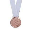 Olympic Style Bronze "3rd Place" Medal - 3-1/4" Dia